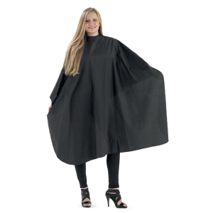 Mantella taglio nylon silk crinkly nera