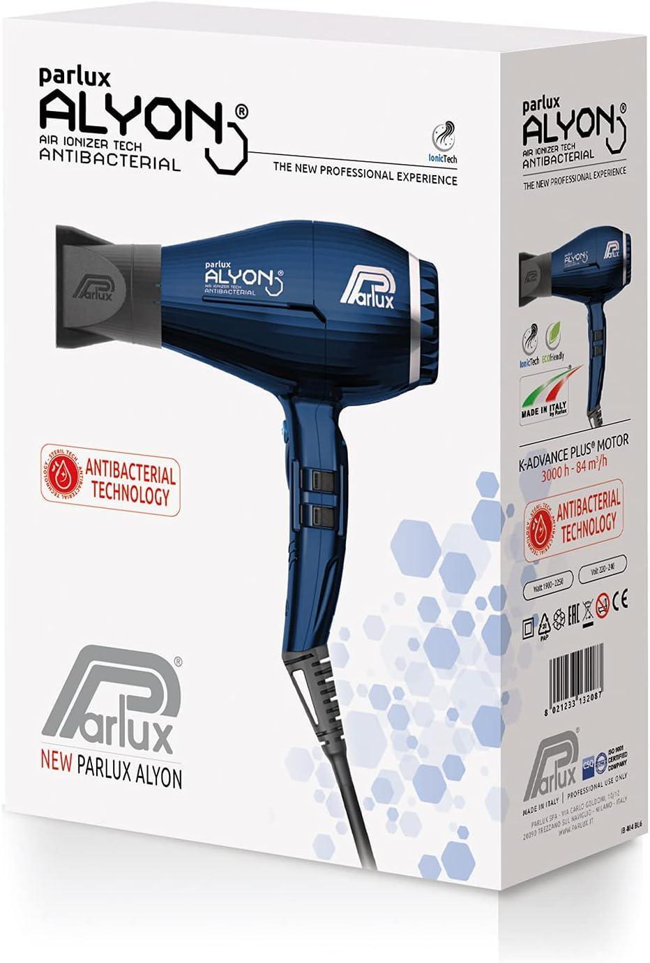 Confezione Parlux Phon Alyon Blu con dettagli del prodotto
