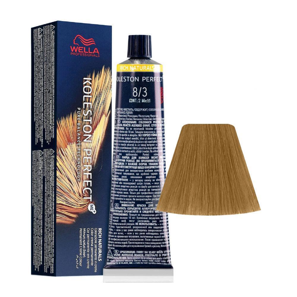 Wella Tinta Koleston Perfect Me 60ML 8/3 Biondo Chiaro Dorato