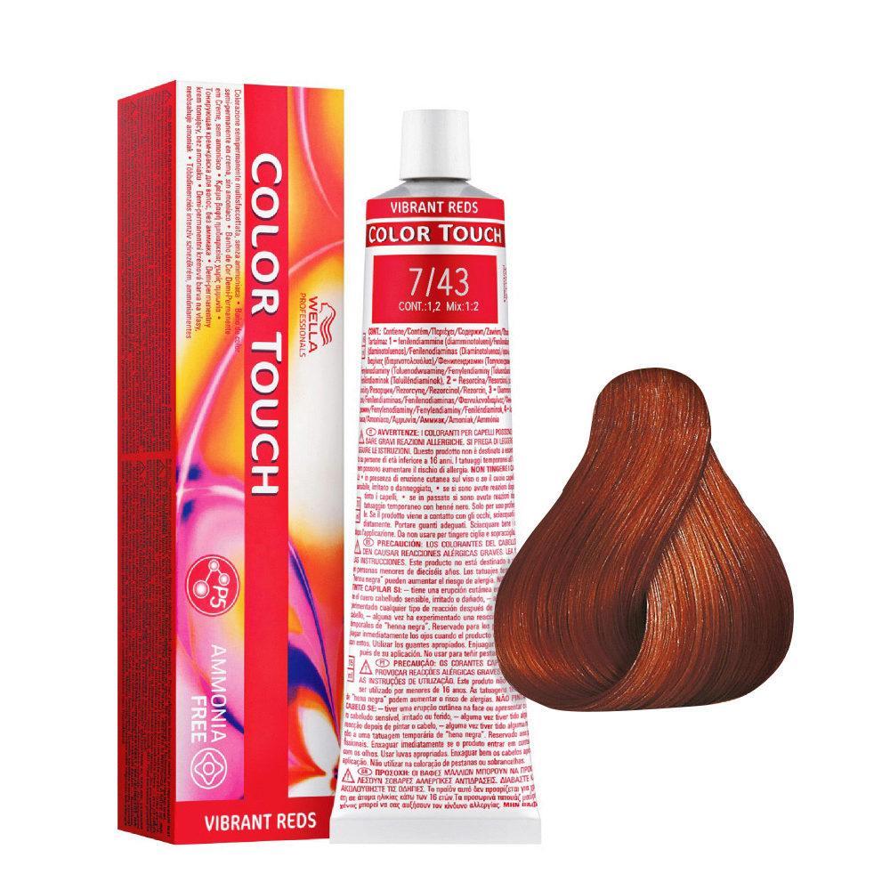 wella-color-touch-tono-su-tono-60ml-7/43-rame-dorato-medio Wella Color Touch Tono Su Tono 60ML 7/43 Rame Dorato Medio