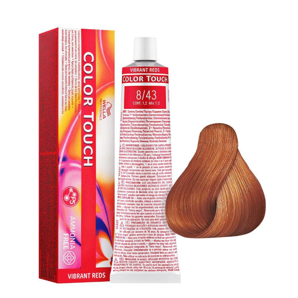 Wella Color Touch Tono Su Tono 60ML 8/43 Rame Chiaro Dorato