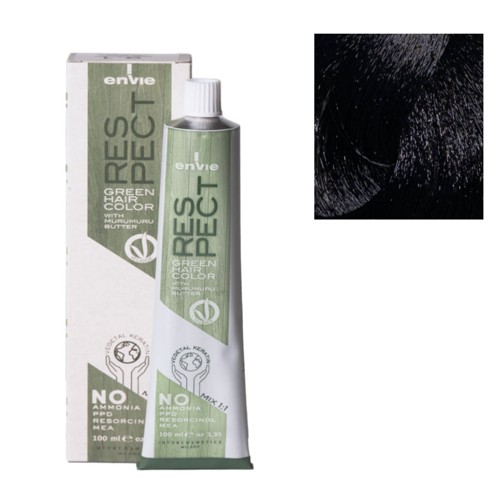 Envie Tinta in Crema Senza Ammoniaca Respect Green 100ml 1.0 Nero