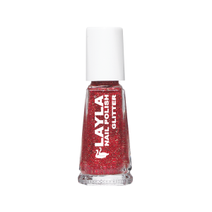 Smalto glitter rosso 10ml