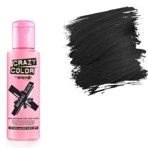 Crazy Color Crema Colorante Semipermanente 100ML E679 32 Natural Black