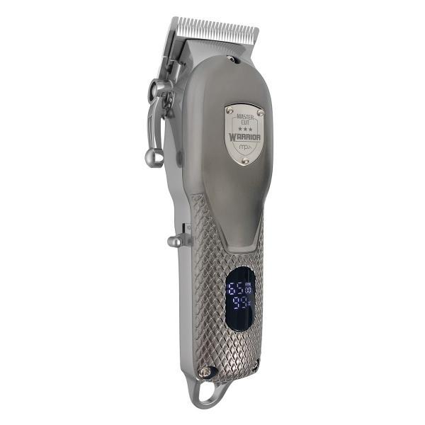 mp-hair-tosatrice-cordless-master-cut-warrior Tosatrice cordless grigia vista frontale con display