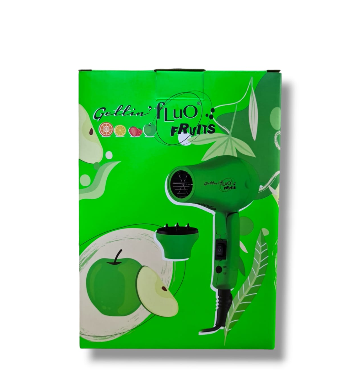 Confezione Labor Mini Asciugacapelli Da Viaggio Verde con accessori inclusi