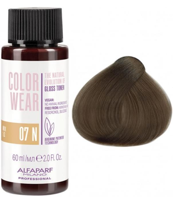 Alfaparf Toner Color Wear Liquid Gloss 60ML 07N Biondo Medio Naturale Alfaparf Toner Color Wear Liquid Gloss 60ML 07N Biondo Medio Naturale
