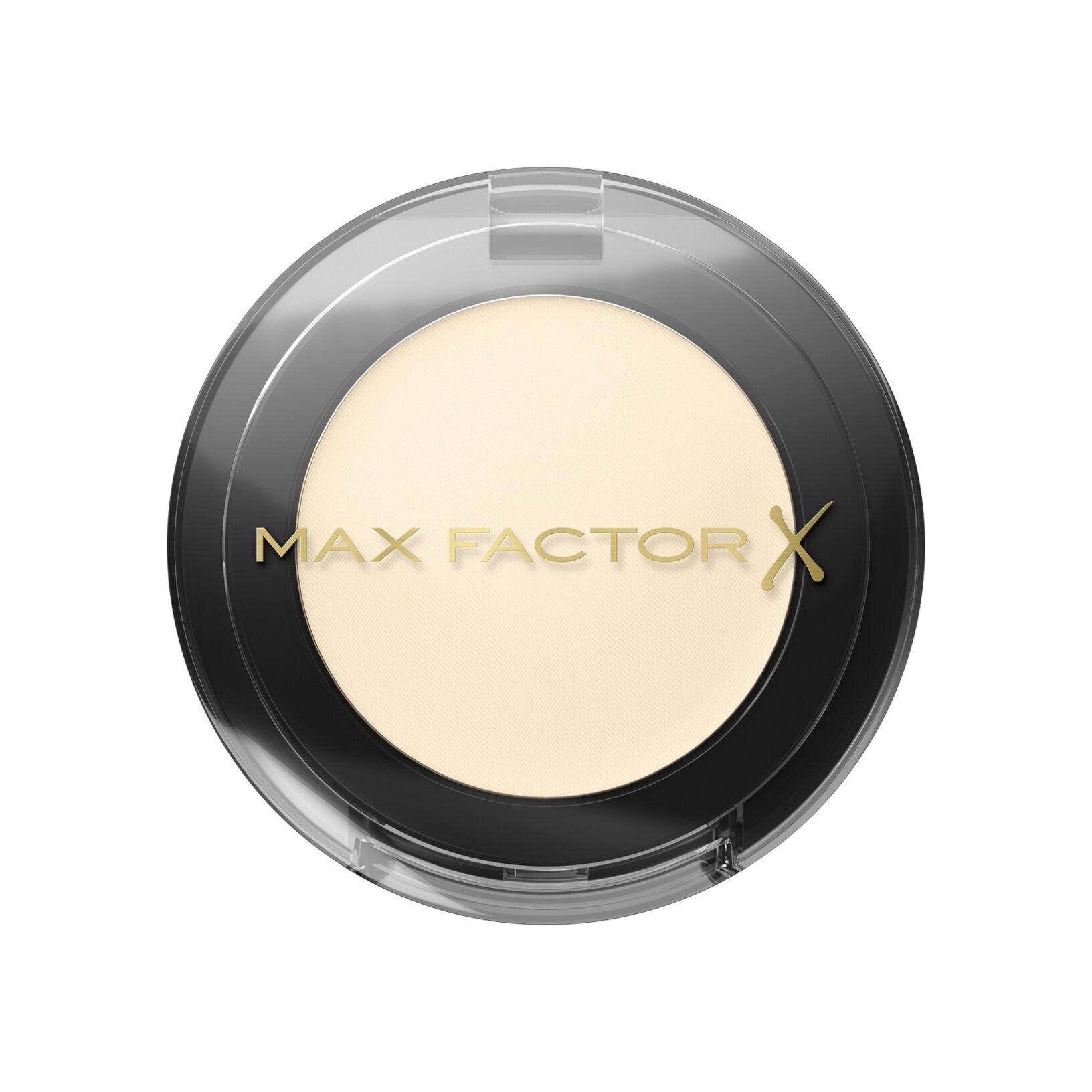 max-factor-ombretto-masterpiece-mono-01 Ombretto in polvere Max Factor Masterpiece Mono beige in cialda circolare con logo oro