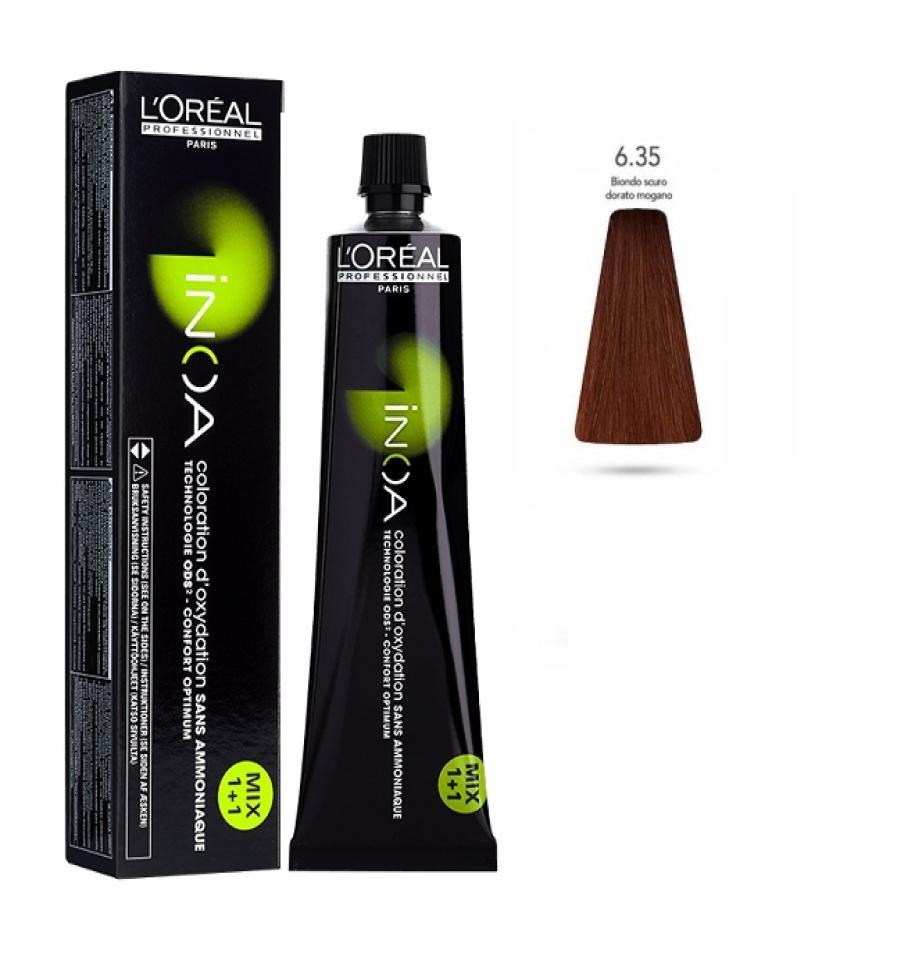 L'Oru00e9al Tinta Inoa Senza Ammoniaca 60ML 6.35 Biondo Scuro Dorato Mogano