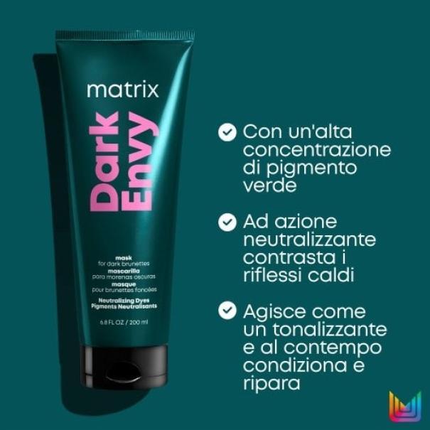 matrix-maschera-antirosso-dark-envy-total-results-200ml Maschera Antirosso Dark Envy Total Results 200ML - flacone fronte