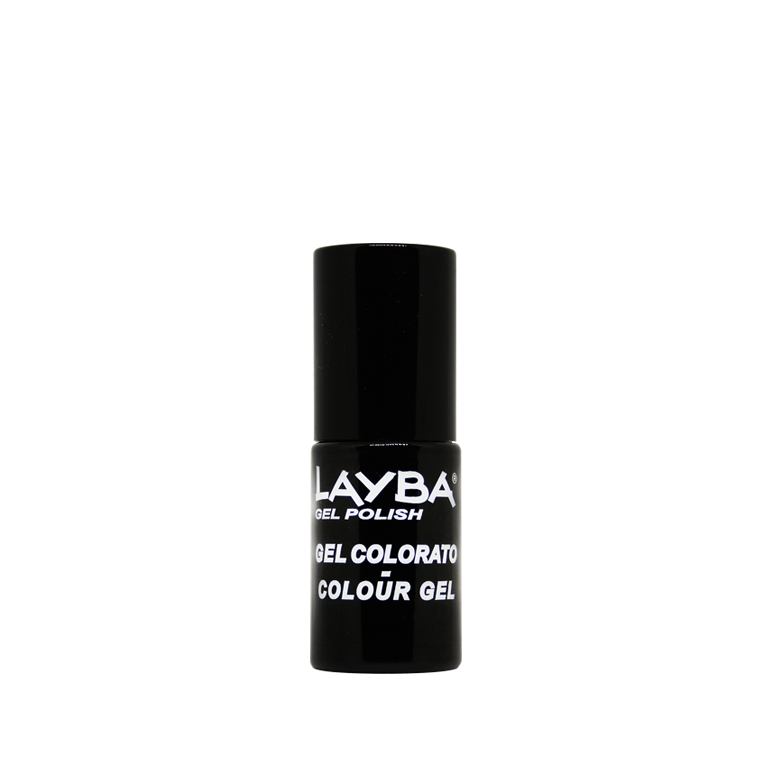 layla-semipermanente-layba-gel-polish-n.766-vintage-blush-5ml Bottiglia di smalto gel con tappo nero su sfondo nero
