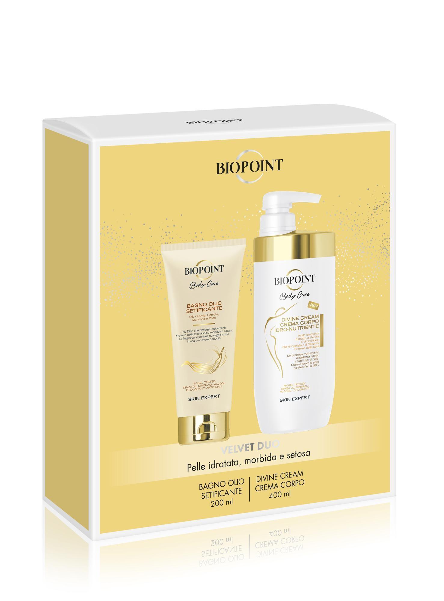 biopoint-body-care-cofanetto-cream-divine-400-ml-+-bagno-olio-setificante-200-ml Biopoint Body Care Cofanetto Cream Divine 400 ML + Bagno Olio Setificante 200 ML