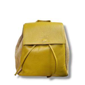 Zaino in pelle e yuta eva d24040 ocra
