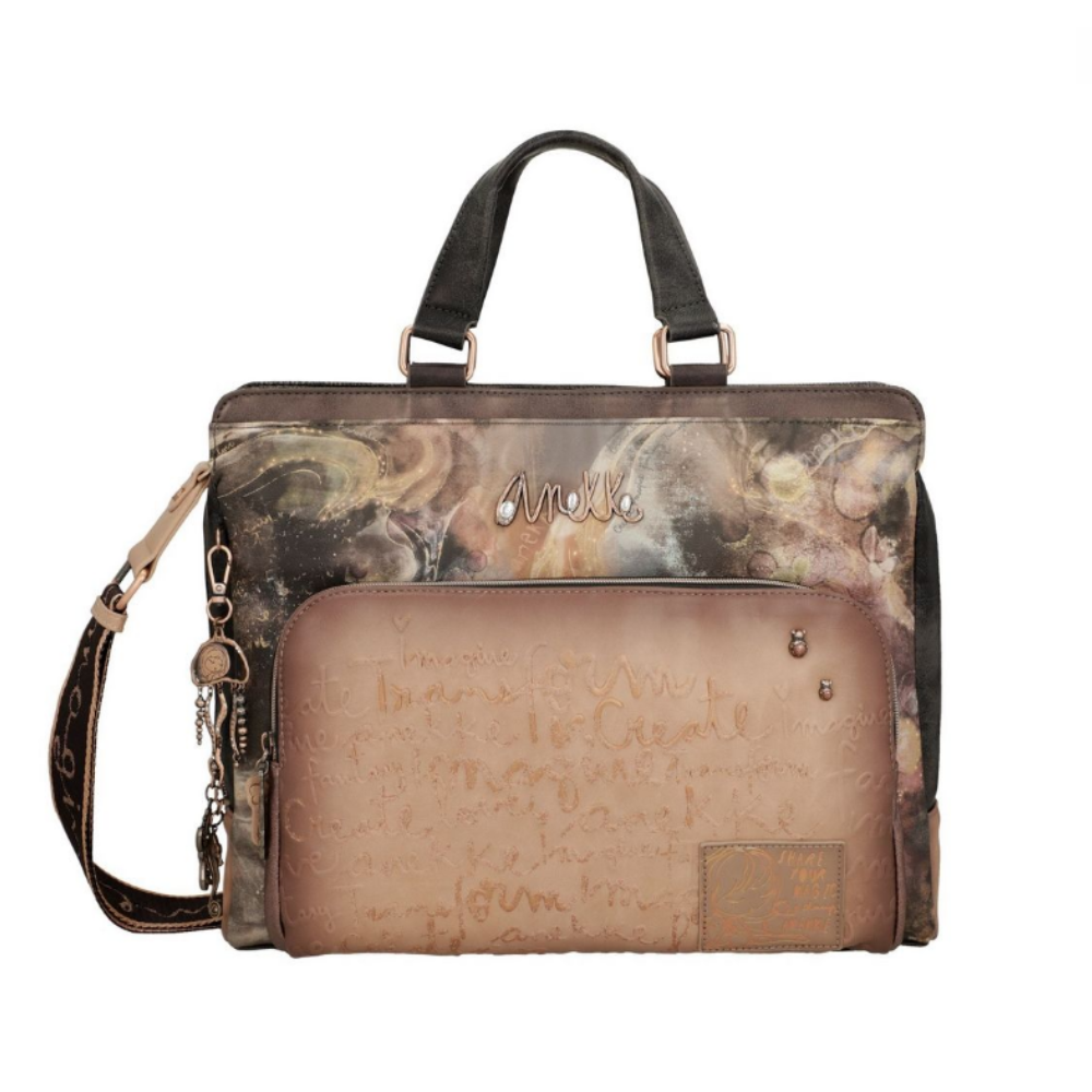 anekke anekke borsa portadocumenti - foto 1 Borsa a mano/spalla ANEKKE Portadocumenti beige marrone motivi geometrici