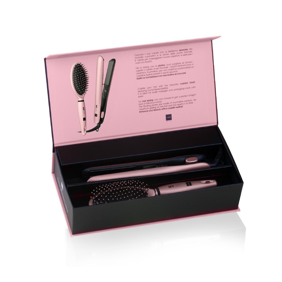 Labor Mygift Kit Piastra Per Capelli Professionale E Spazzola B225