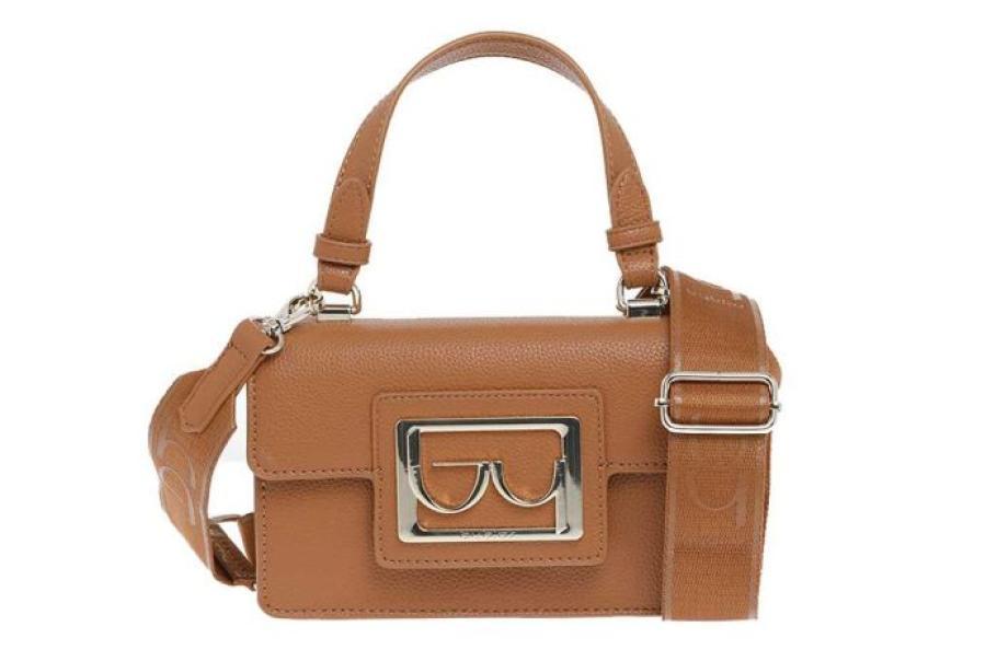 byblos byblos borsa tessuto camel bybs24b01 063 - foto 1 Borsa Byblos in tessuto camel con manico e tracolla, chiusura placca decorativa