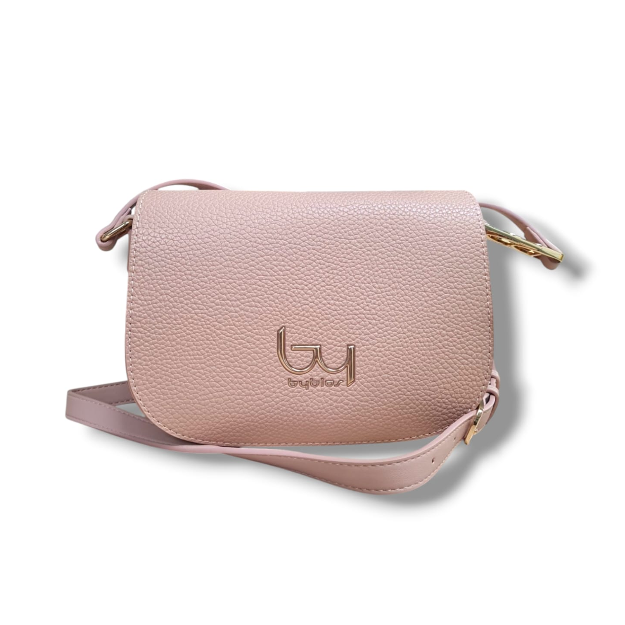 Borsa BYBLOS sintetico powder pink con tracolla, vista frontale