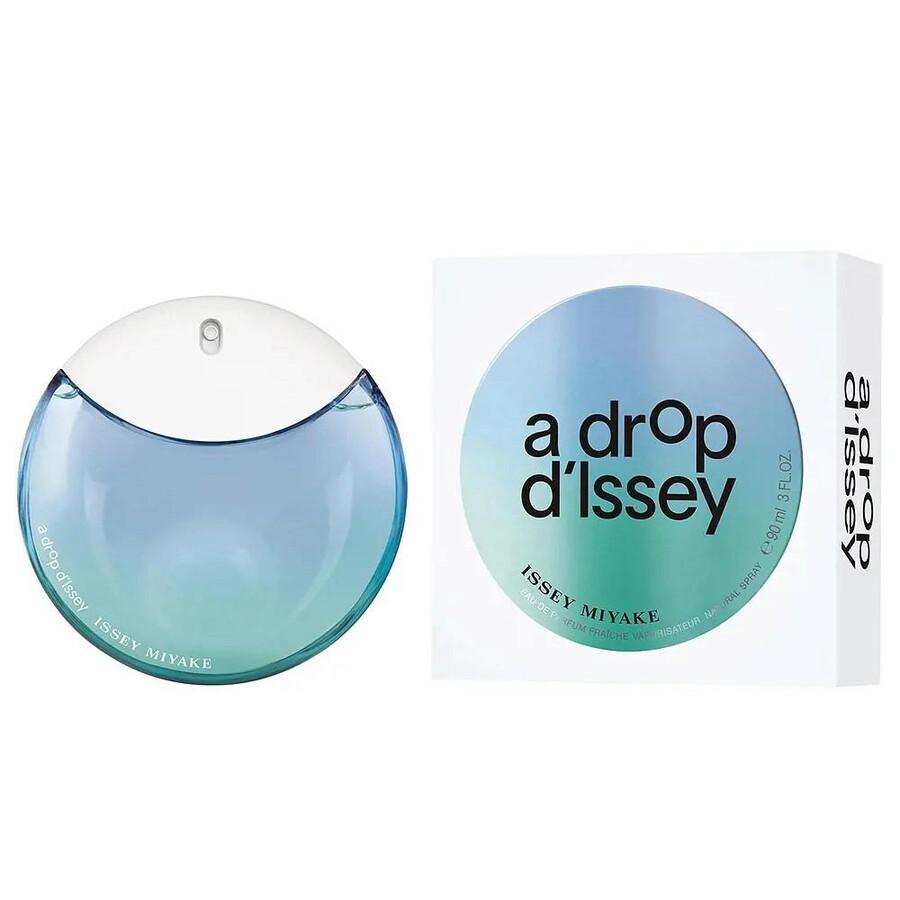 Issey Miyake A Drop d'Issey EDP 50ml: flacone blu-azzurro e packaging rotondo