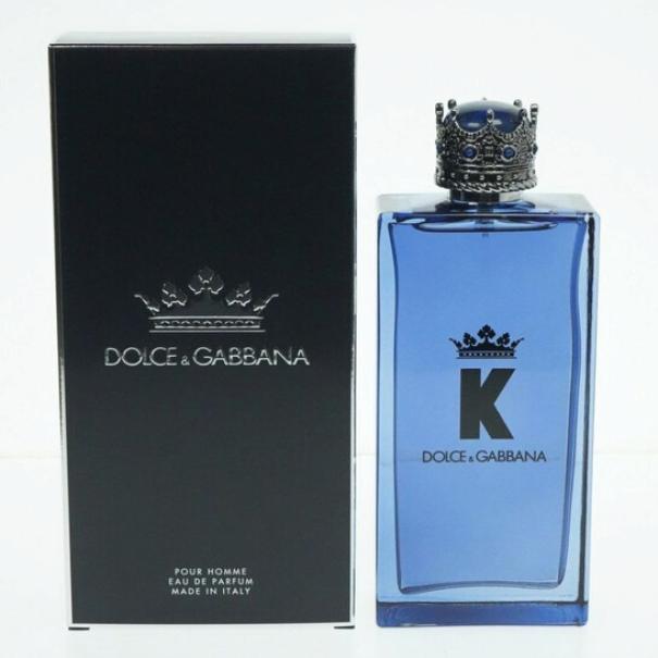 Bottiglia blu di profumo K Dolce&Gabbana 200ml con confezione nera