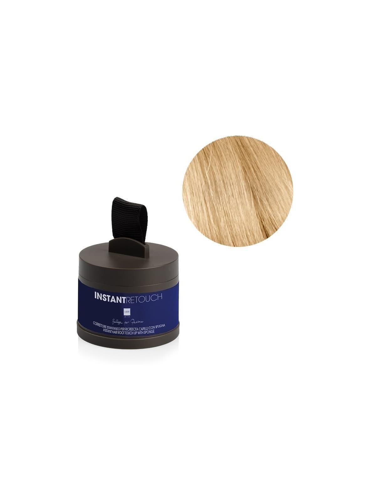 Flacone con applicatore a spazzola e campione di colore biondo chiaro