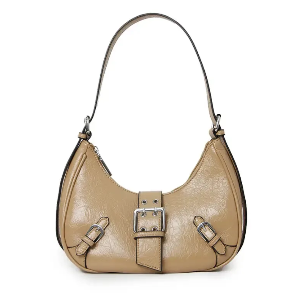 mac alyster mac alyster borsa sable ms-551-03 - foto 1 Borsa a spalla in pelle beige con manico singolo e fibbia frontale