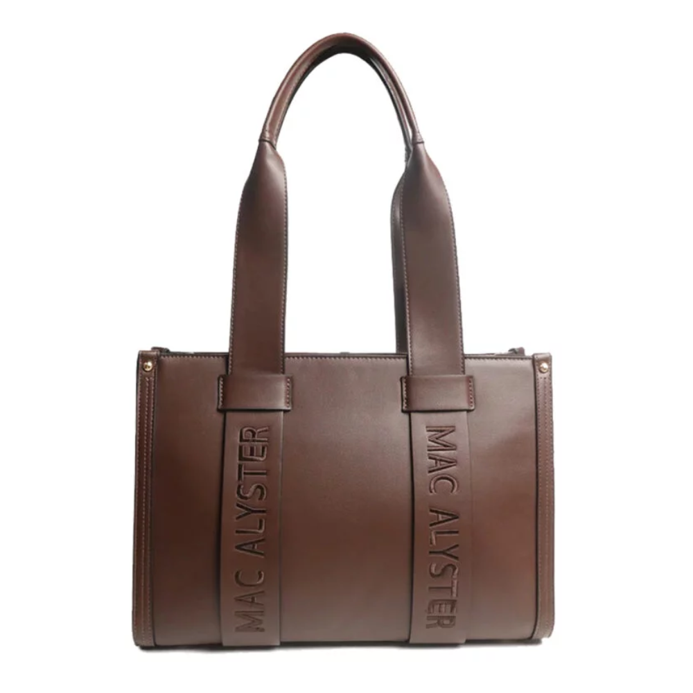 mac alyster mac alyster borsa cognac ksi-221 - foto 1 Borsa tote in pelle cognac MAC ALYSTER con manici