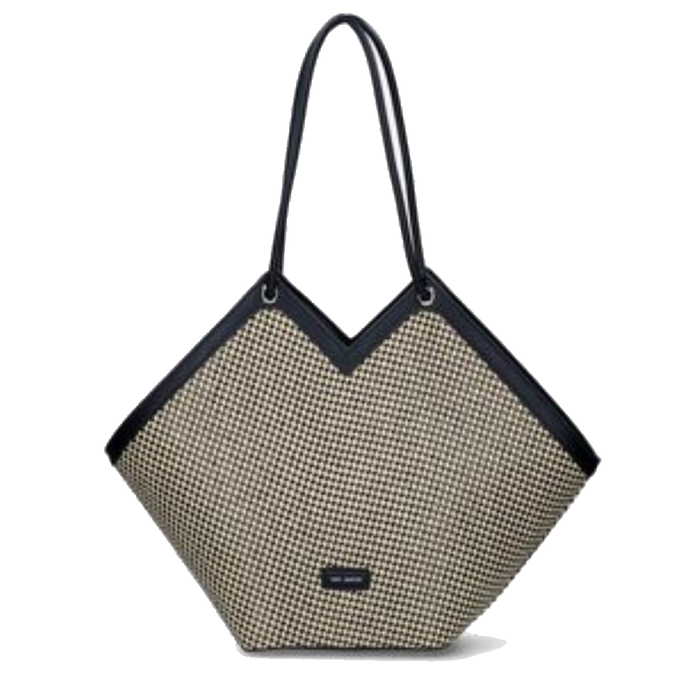 Borsa shopping MAC ALYSTER in tessuto canvas con manici, modello KP-3001 colore nero