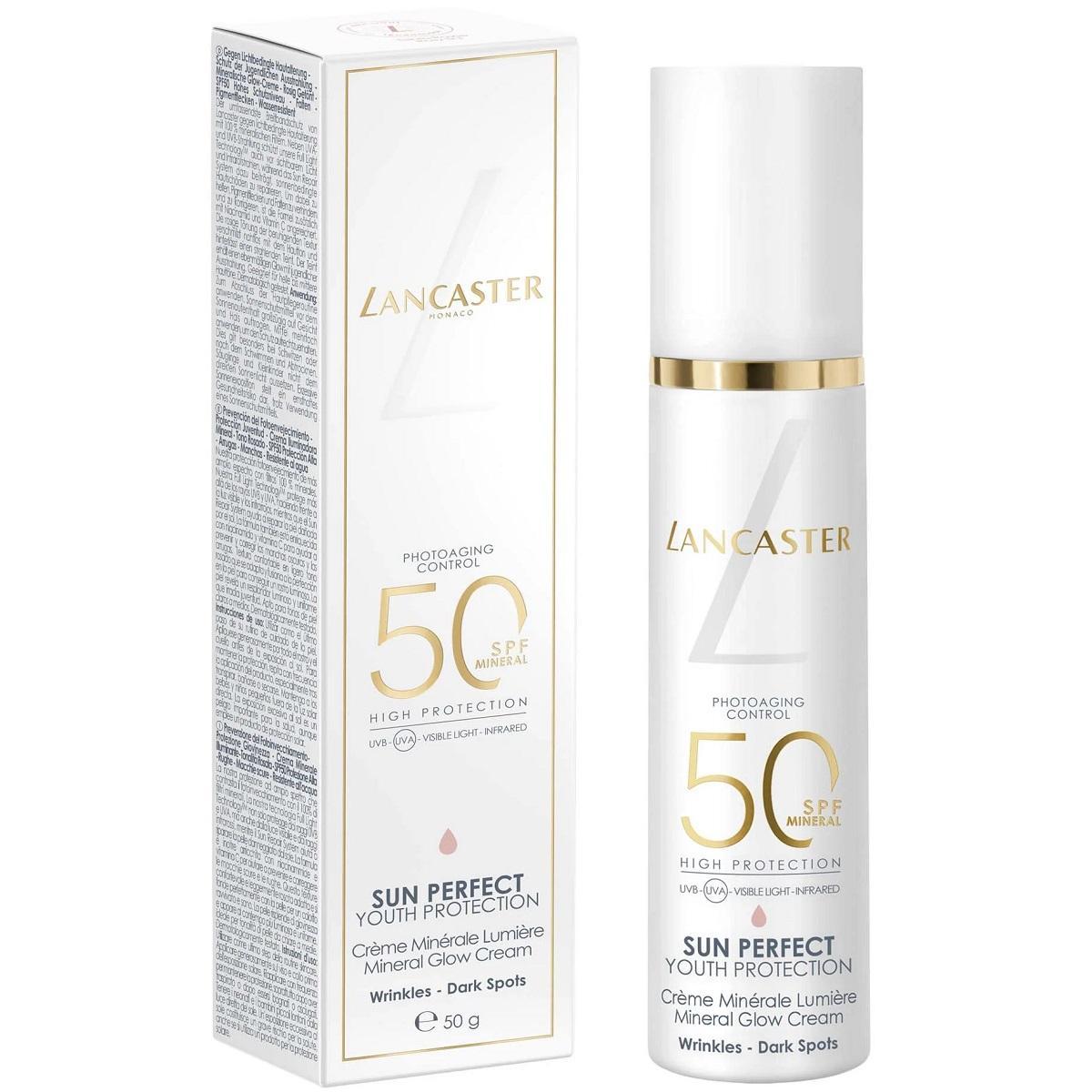 Crema solare protettiva con glow effect SPF50 di Lancaster