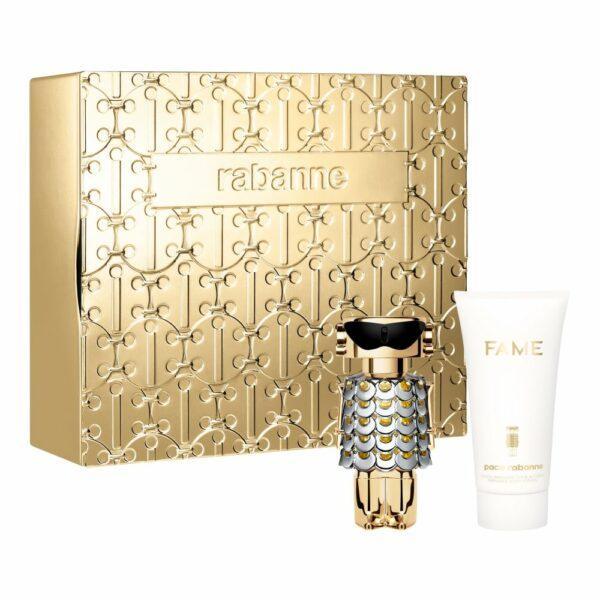 paco rabanne conf.fame rabanne edp 50ml - foto 1 Set Paco Rabanne Fame con flacone EDP 50ml, scatola dorata e tubo crema