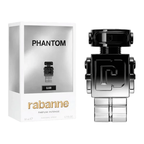 Scatola bianca Paco Rabanne Phantom 50ml con flacone nero quadrato