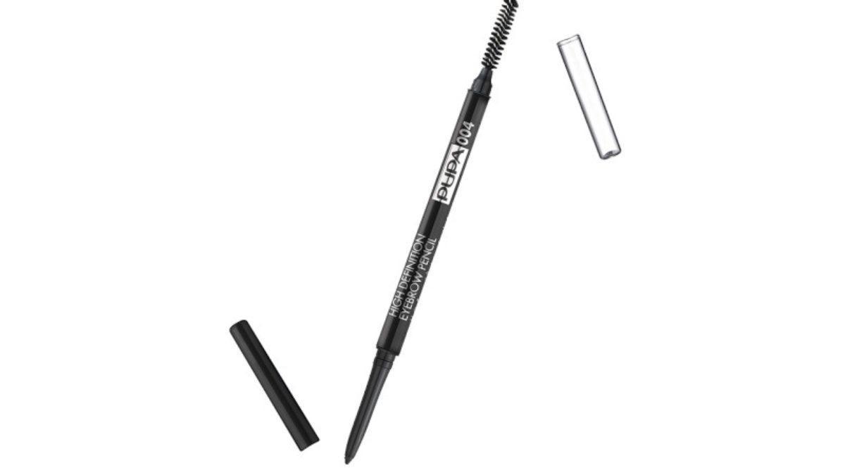 pupa pupa eye brow definition 04 - foto 1 Matita per sopracciglia PUPA EYE BROW DEFINITION nera con coperchio aperto e punta visibile