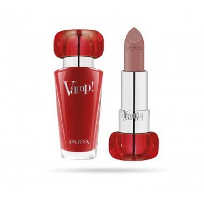 pupa pupa lipstick vamp! 102 - foto 1 Rossetto beige/nude e flacone di smalto rosso con branding Pupa