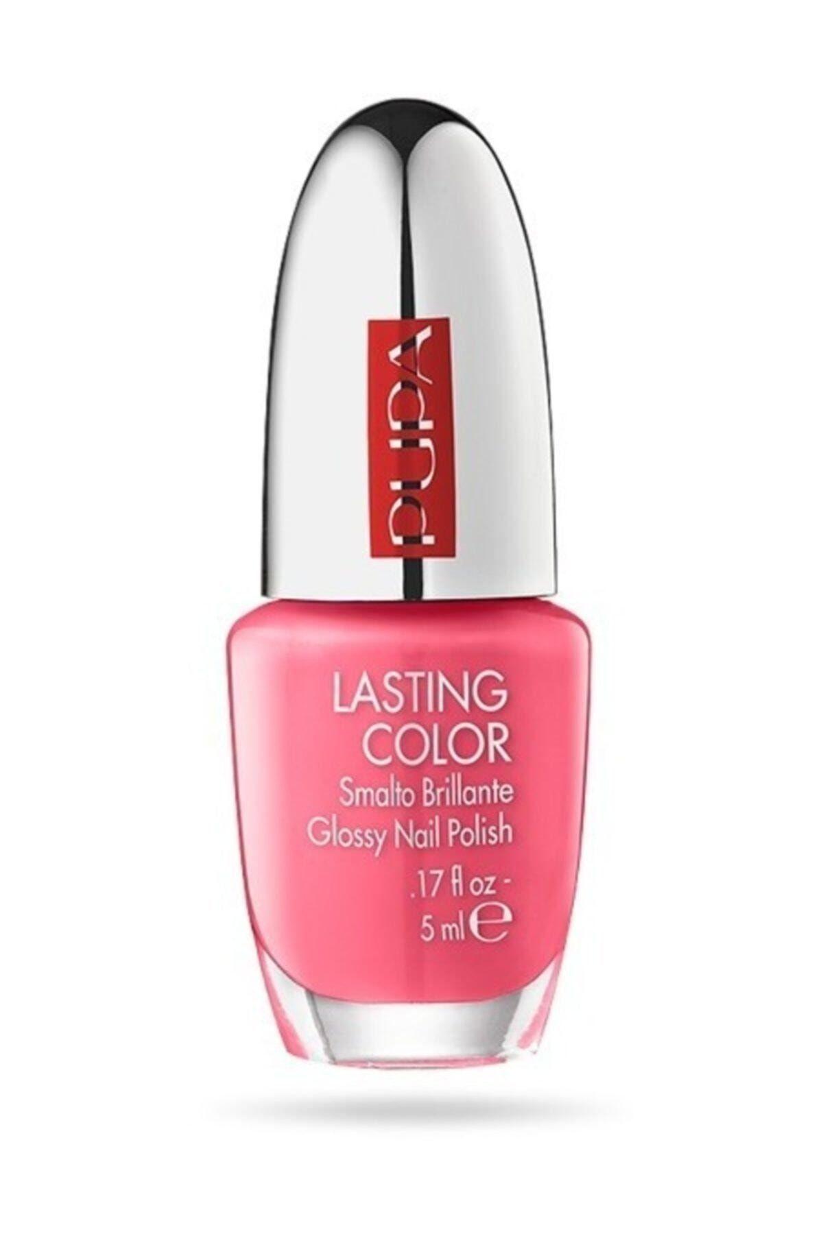 Smalto PUPA Lasting Color n. 309, bottiglia con cap trasparente, tonalità rosa rosso