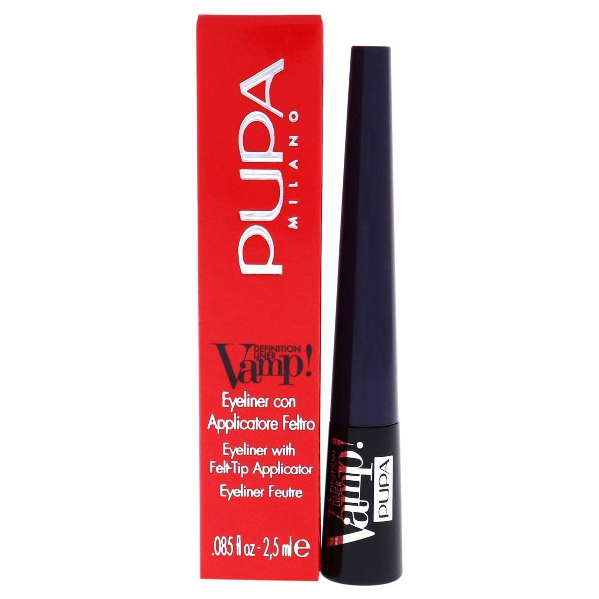 pupa pupa vamp! definition liner 300 - foto 1 Eyeliner nero Pupa Vamp! Definition Liner, confezione rossa con applicatore integrato