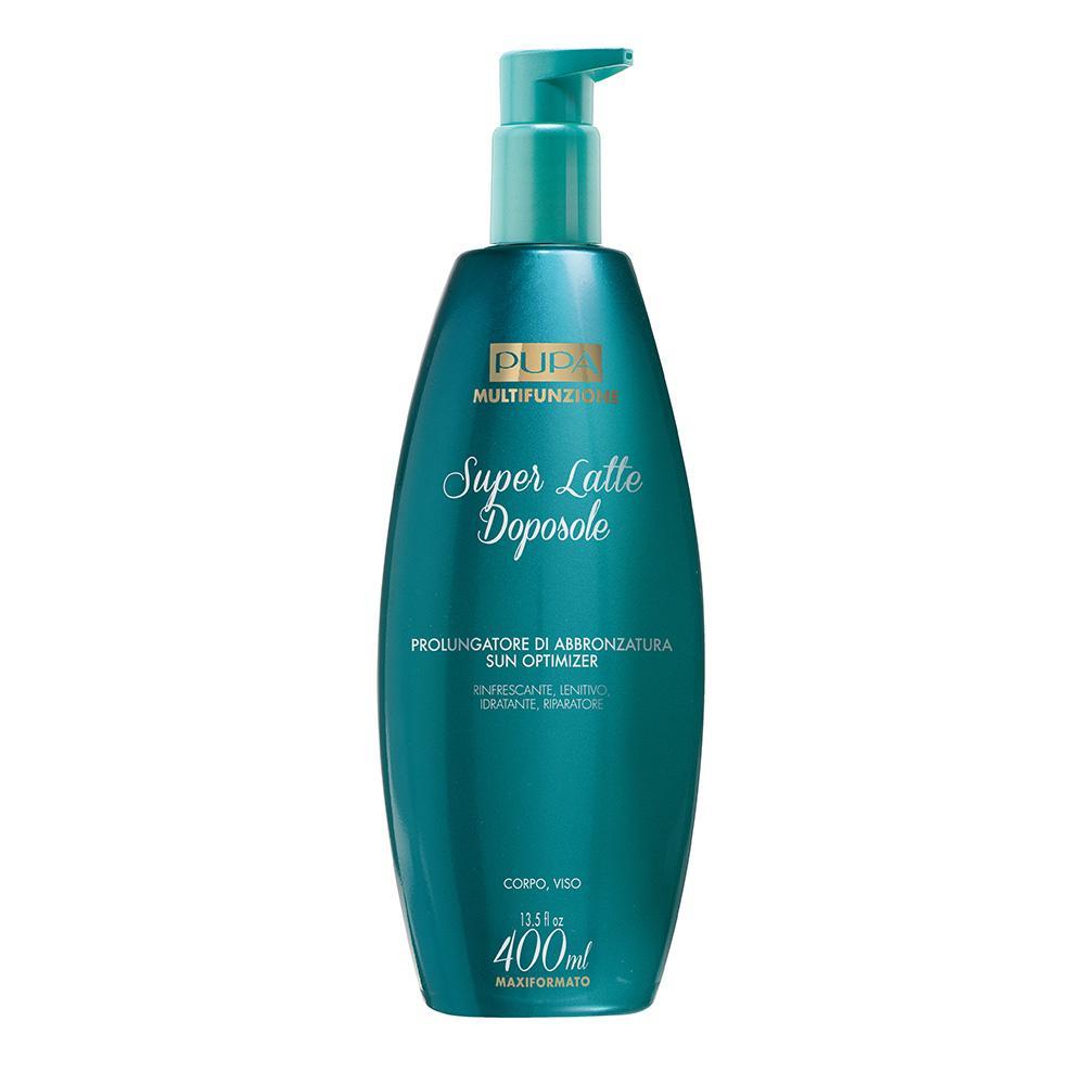 pupa pupa sun latte d/sole 400ml - foto 1 Latte solare protettivo PUPA SPF con filtri UVA/UVB, flacone da 400ml
