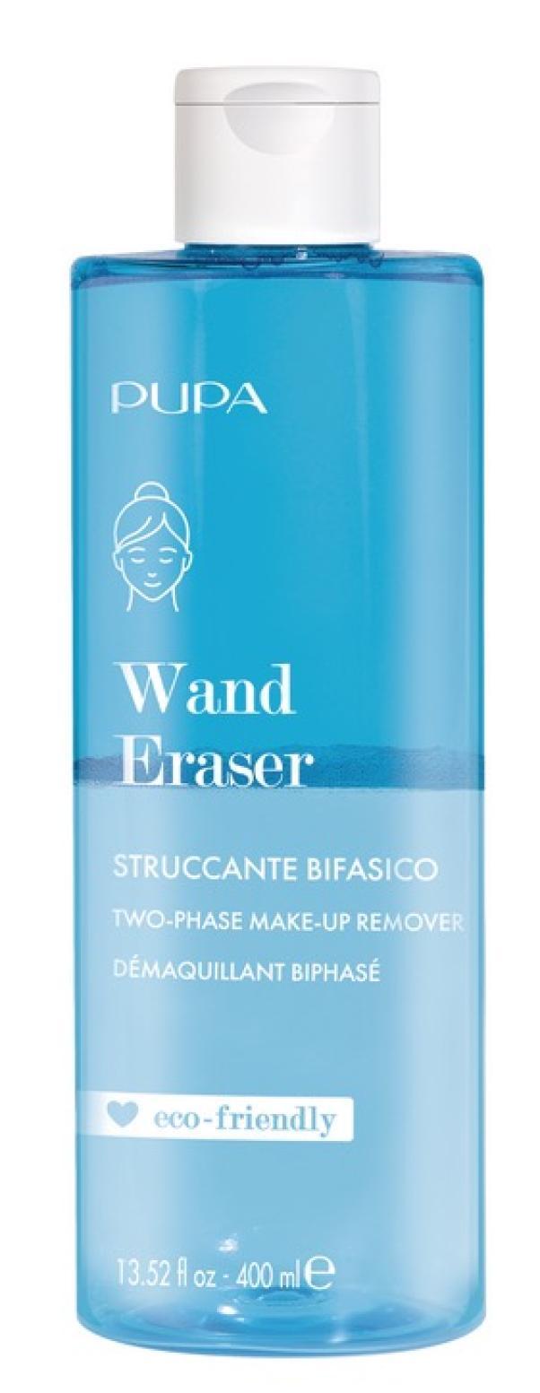 pupa pupa strucc.bif.wand eraser 400ml - foto 1 Detergente bifasico struccante con azione emolliente e rinfrescante