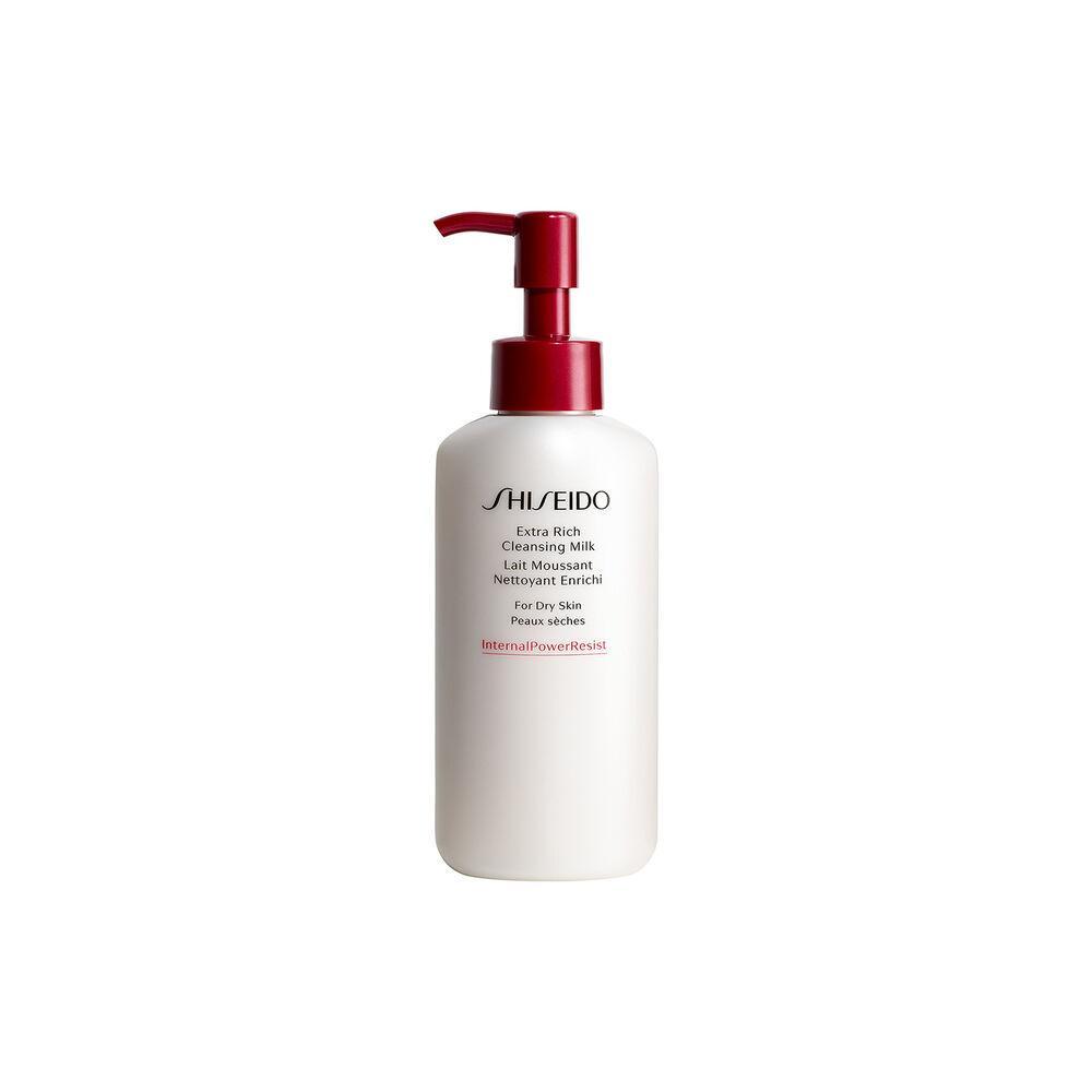 shiseido shis.cleansing milk ex.rich - foto 1 Shiseido Cleansing Milk Ex. Rich, bottiglia bianca con pompa rosso scuro