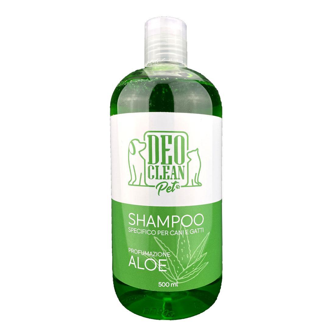 deo clean pet deoclean pet - shampoo per cani e gatti aloe 500ml - foto 1 Shampoo per cani e gatti DeoClean Pet con aloe vera, flacone da 500ml