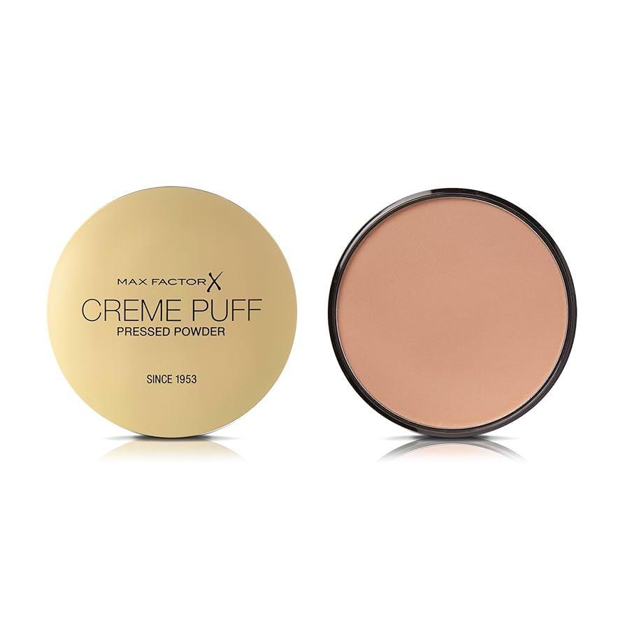 max factor m.factor cipria creme puff n.41 - foto 1 Max Factor Creme Puff cipria compatta n.41 con contenitore chiuso e aperto, polvere beige-marrone