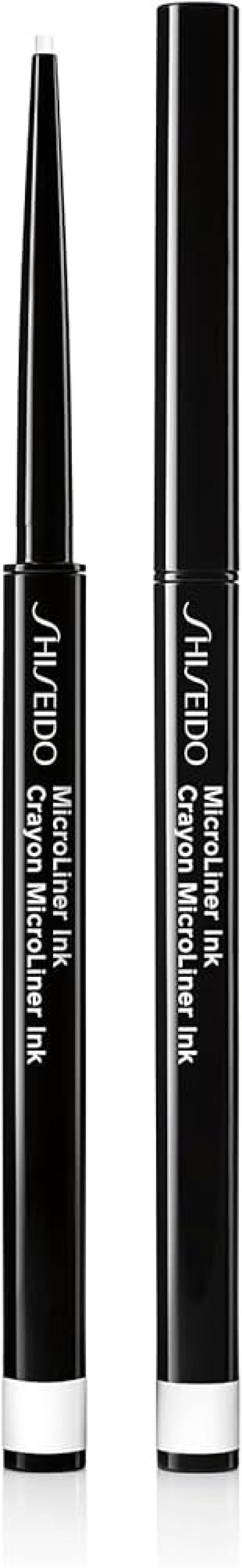 Shiseido Eye Microliner Ink 05: eyeliner nero aperto e chiuso su fondo bianco