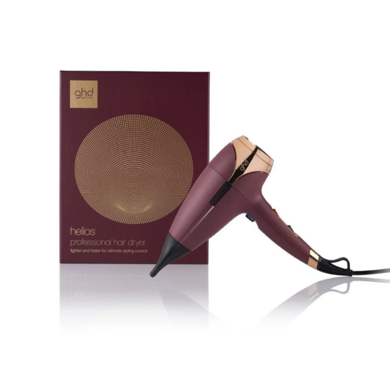 Phon GHD Helios Professional Hairdryer Plum in confezione con scatola