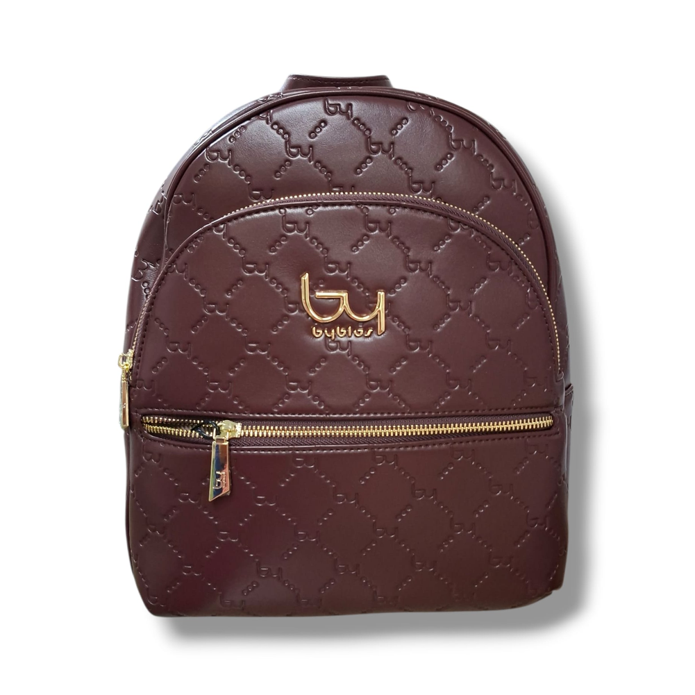 byblos byblos zaino sintetico ivy plum bybs68b02 g04 - foto 1 Zaino Byblos sintetico Ivy colore prugna con logo e zip frontale
