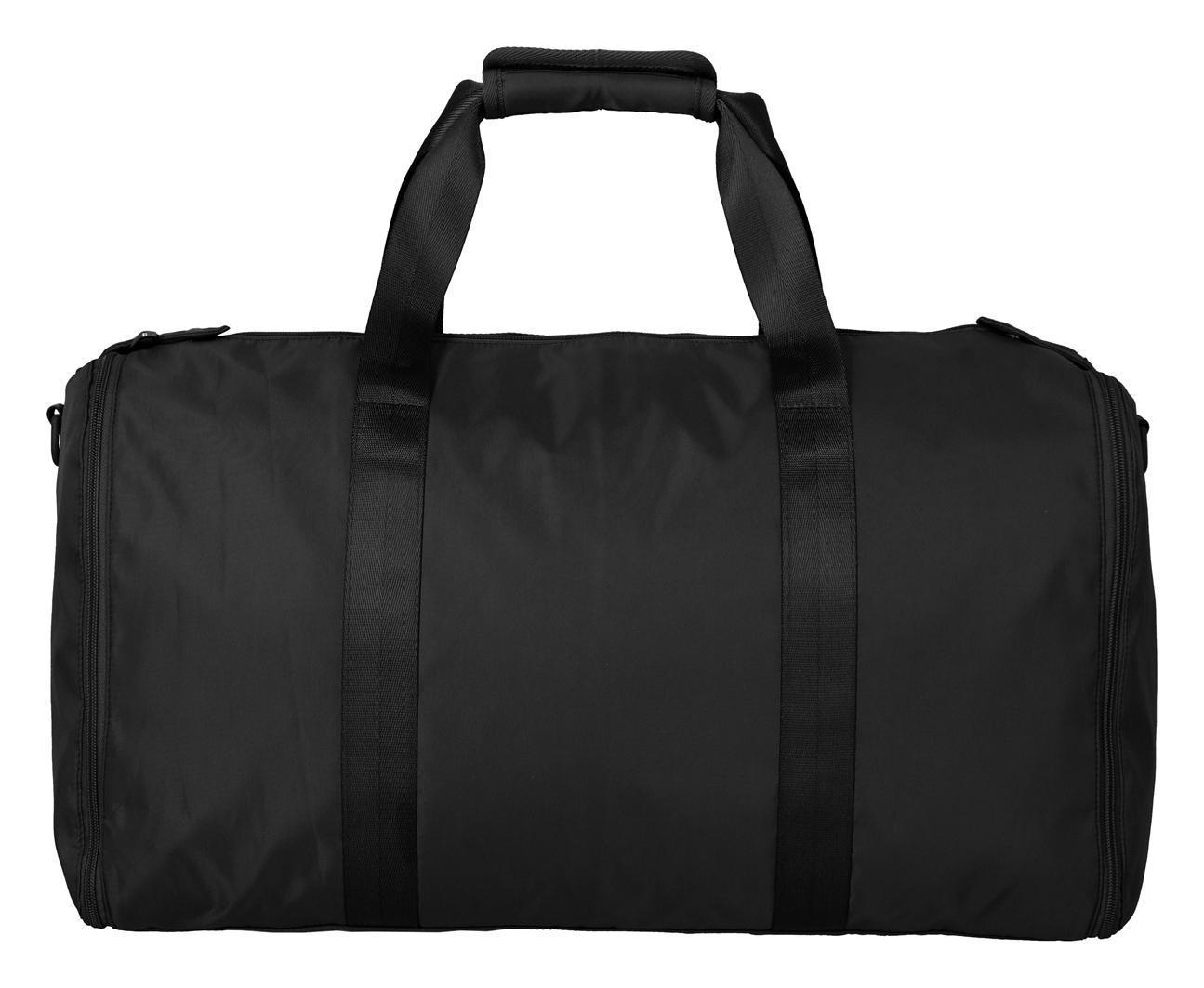 Borsone viaggio Travelite Basics nero con due manici, vista frontale