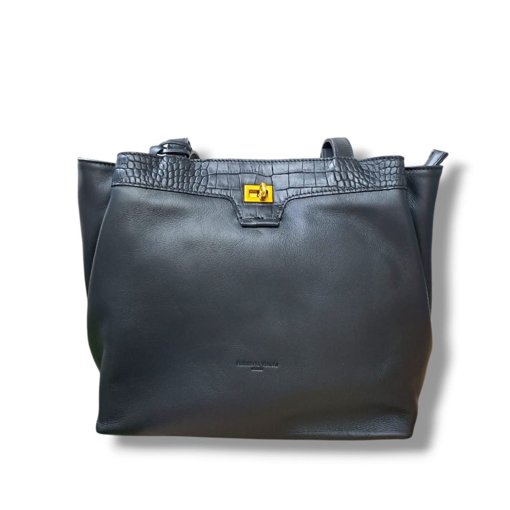 pelletteria veneta pelletteria veneta borsa donna salizada d25610 nero - foto 1 Borsa a mano donna PELLETTERIA VENETA SALIZADA D25610 nero, pelle, manici a tracolla, chiusura metallo dorato