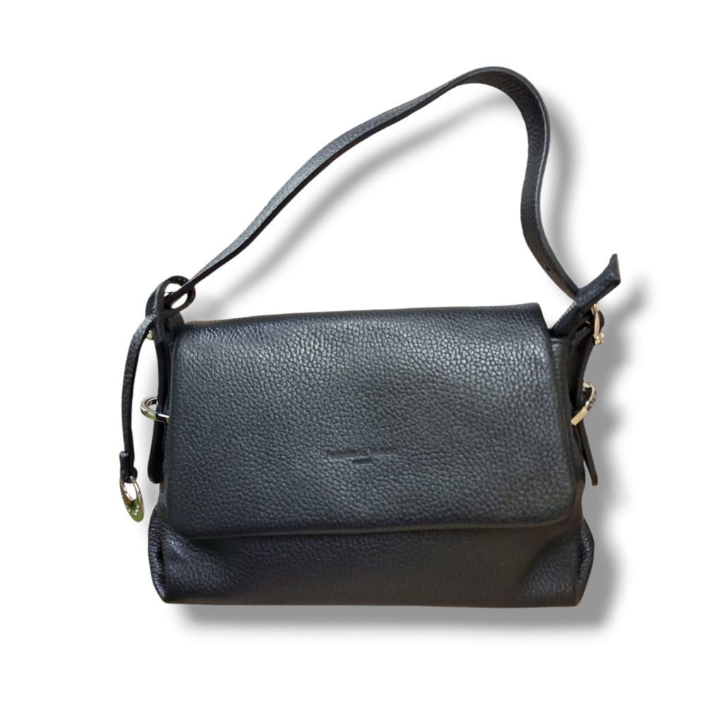 pelletteria veneta pelletteria veneta borsa donna fondamenta d25126 navy - foto 1 Borsa donna in pelle blu navy con tracolla, vista frontale
