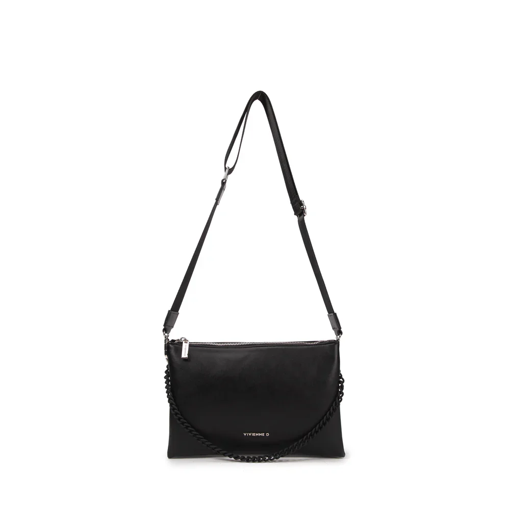 vivienne vivienne d borsa donna pop v184 nero - foto 1 Borsa a tracolla Vivienne Westwood Pop V184 nera con manico regolabile