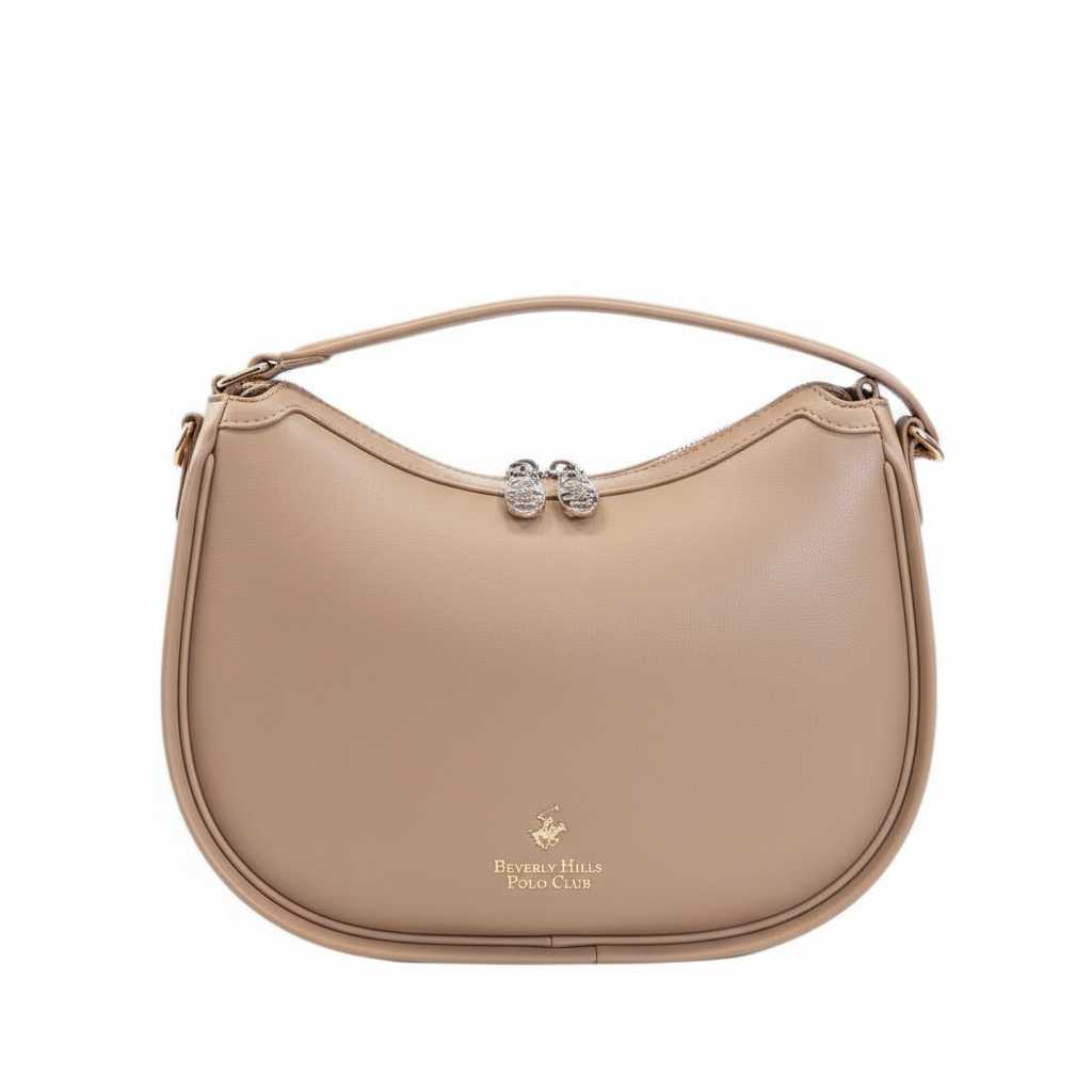 polo club beverly hills polo club borsa donna pu bh-4281 beige - foto 1 Borsa donna in pelle PU beige Beverly Hills Polo Club vista frontale