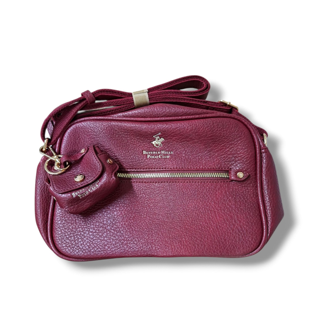 polo club beverly hills polo club borsa donna pu bh-4356 bordo - foto 1 Borsa a spalla donna in pelle PU color bordeaux con tracolla e dettagli metallici