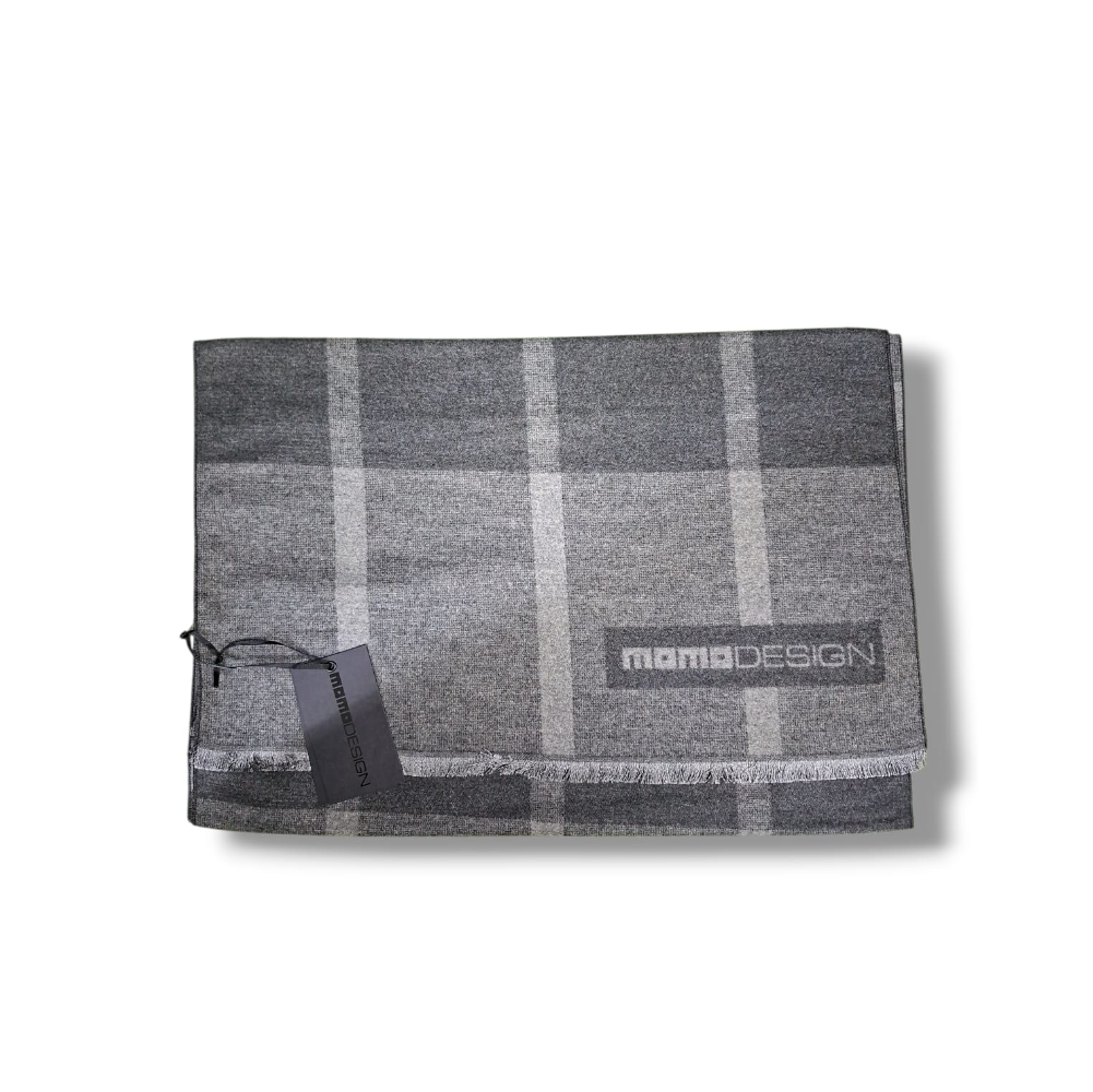 Sciarpa uomo MOMO DESIGN grigia con pattern a quadri