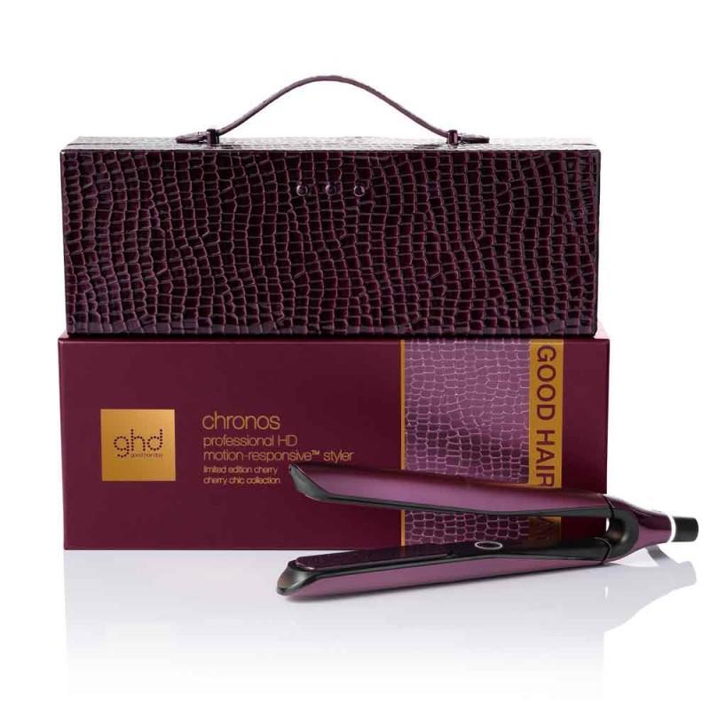 ghd ghd good hair day piastra chronos cherry chic - foto 1 Piastra GHD Chronos Cherry Chic con confezione e custodia, vista frontale